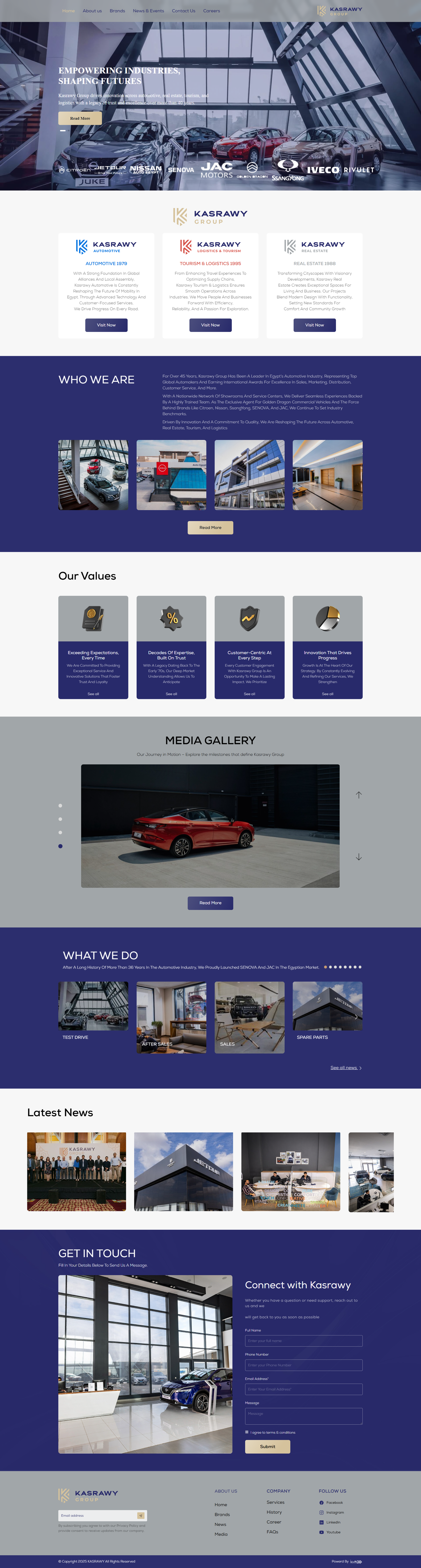 Kasrawy Group – Automotive Corporate CMS